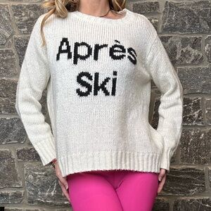 Wooden Ships “Apres Ski” Off-White Boxy Cut Sweater size Small/Medium